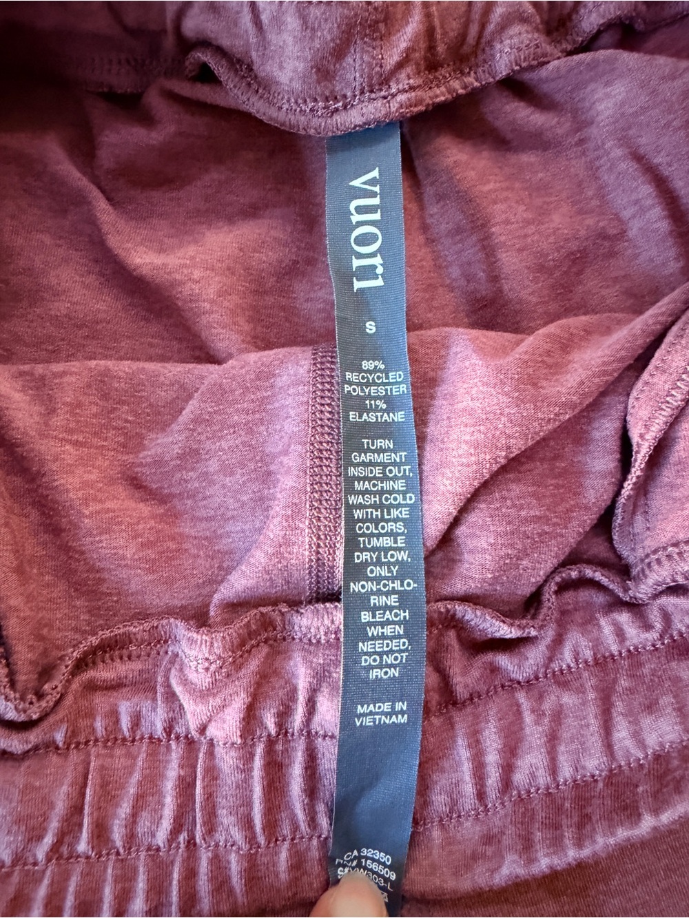 Vuori Women's Small Dusty Rose Pink Performance Joggers DteamKnit Drawstring - Picture 7 of 14
